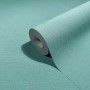 Rolle Marburg Vliestapete Uni in Grün-Blau mit feiner Struktur.