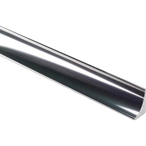 Eckfugenprofil aus Alu, silber glänzend, 15mm x 2,5m, für Fliesenschienen.