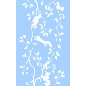 d-c-fix Klebefolie Pineview hellblau-transparent mit Eichhörnchen-Motiv, 45x150cm.