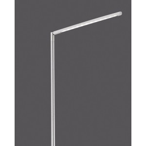 Moderne LED-Stehleuchte Dawda aus Stahl, höhenverstellbar von 125 bis 165,5 cm.