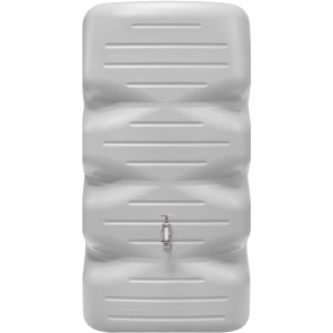 Garantia Gartentank Cubus 340 l in Betongrau mit Wasserhahn für die Gartenbewässerung.