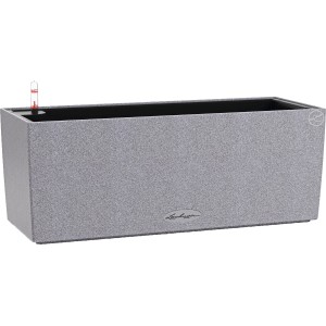 Lechuza Balconera Stone 50, steingrauer Blumenkasten (50x19cm) mit Bewässerungssystem.