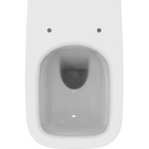 Weißes Ideal Standard Stand-WC i.life A ohne Spülrand, Innenansicht.