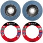 Einhell Fächerscheiben-Set, 115 mm, Körnung 40 und 80, für Winkelschleifer.