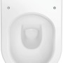 Duravit Wand WC Set Starck 3, Weiß, Tiefspüler mit WC-Sitz und Absenkautomatik, Aufsicht.