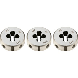 LUX Schneideisen-Set M5/6/8 für Rechtsgewinde in Metall.
