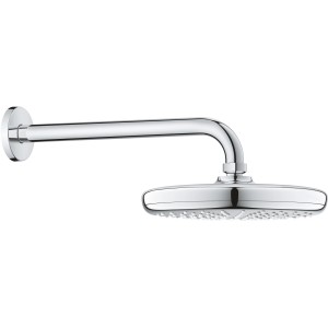 Grohe Tempesta 210 Kopfbrauseset in Chrom, Aufputz-Montage mit Brausearm.