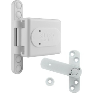 Weißes Bever Bandseitensicherung Set 25 SW für Fenster und Fenstertüren.