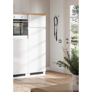 Held Küchen Kühl-/Gefrierumbau Gera, 60 cm, Weiß/Wotan. Vorratsschrank für Küche.