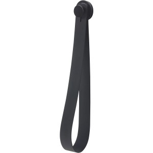 Schwarzer Tiger Urban Ersatzrollenhalter hängend mit flexiblem Band.