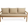 Beige Bankauflage mit 2 Rückenkissen für 3-Sitzer Gartenbank, Setgarden Mix Bench Kissen.