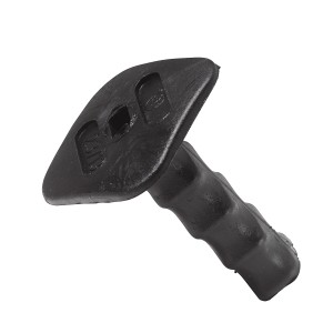 Schwarzer LUX Meißelhandschutz, flachoval, für sicheres Arbeiten mit Meißeln.