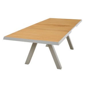 Siena Garden Gartentisch ausziehbar HPL Seidengrau 100 cm x 200 cm