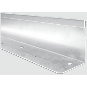 Graue Scherf Rasenkante aus Aluminium, 196 cm lang, zur Abgrenzung von Gartenflächen.