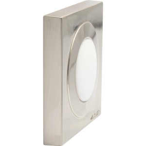 Wagner Wand-Türstopper Screw or Glue Wall, Edelstahl-Optik, Weiß.