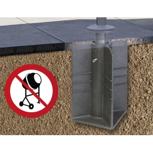 Siena Garden Earthbase Bodenständer für Ampelschirm, anthrazit, ohne Beton