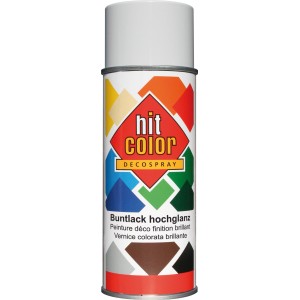 Hitcolor Sprühlack Lichtgrau hochglänzend, 400ml Dose.