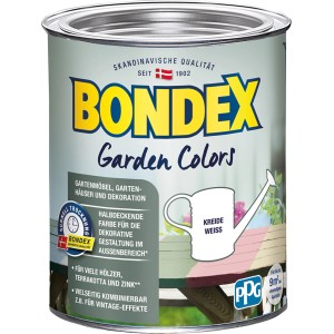 Dose Bondex Garden Colors Kreideweiß, Wetterschutzfarbe für Gartenmöbel und mehr.