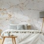 Art for the Home Fototapete Milano, 300x300 cm, mit Marmor-Effekt im Schlafzimmer.