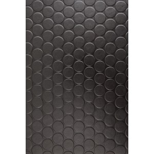 Schwarzer Andiamo PVC-Bodenbelag in Noppenoptik, 400 cm breit.