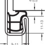 Detailaufnahme der weißen Primo Stahlzargendichtung Ferrum 911 (9-11 mm) als Meterware.