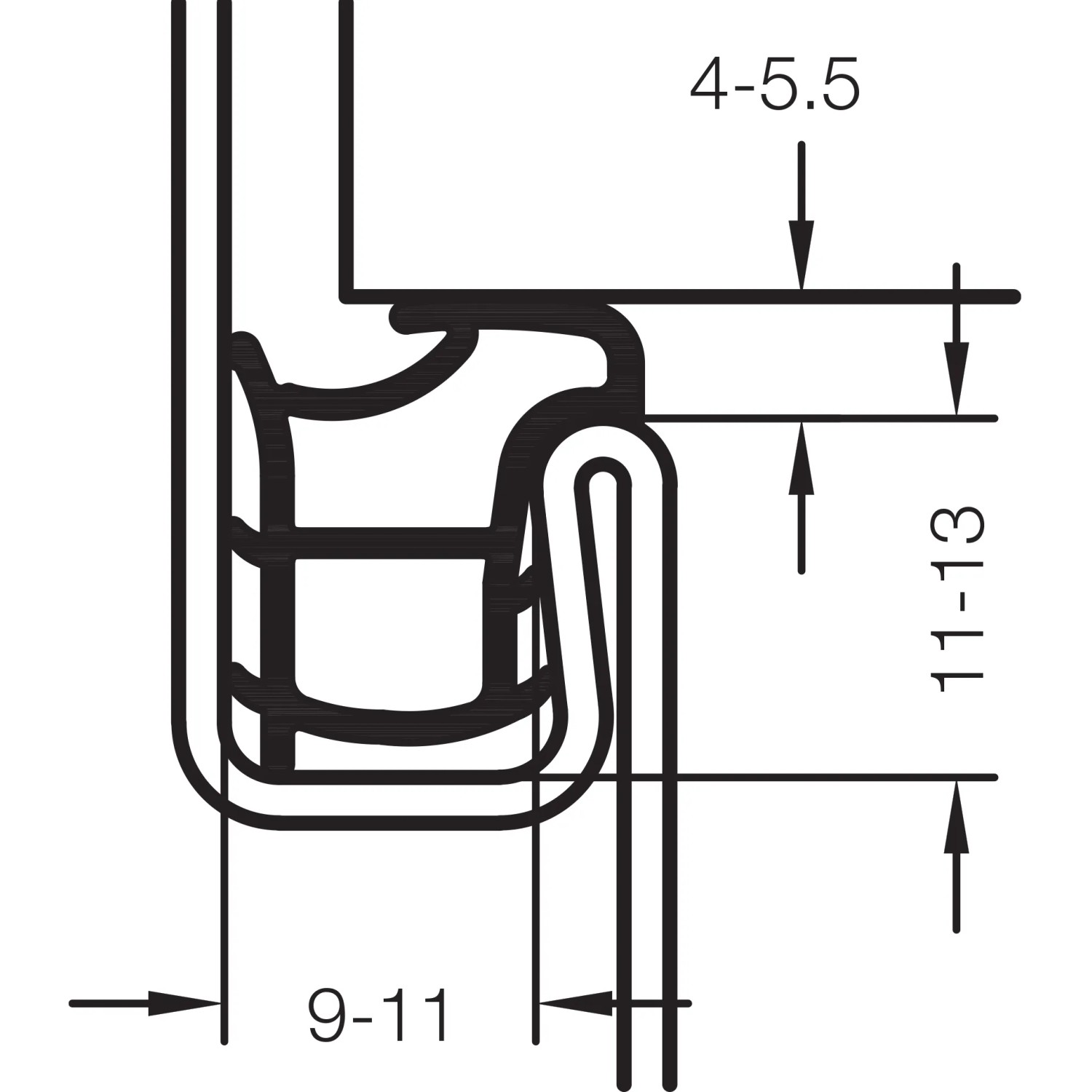 Detailaufnahme der weißen Primo Stahlzargendichtung Ferrum 911 (9-11 mm) als Meterware.