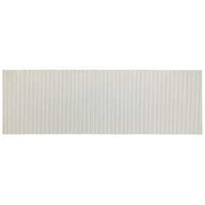 Beige Badematte (65x200 cm) von Wenko aus Kunststoff mit gerippter Oberfläche.