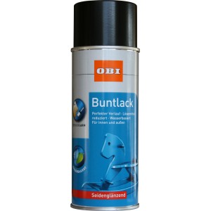 OBI Buntlack Spray RAL 9005 Tiefschwarz seidenglänzend wv 400 ml