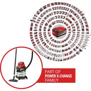 Einhell Akku-Nass-Trockensauger TC-VC 18/20 Li Solo mit Power X-Change Akku-System.