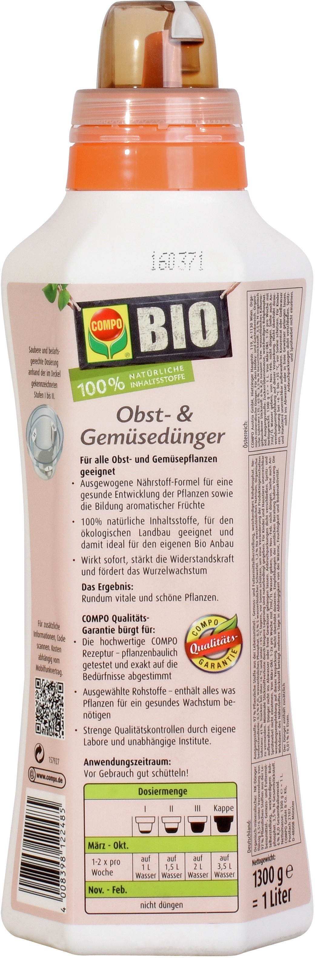 Compo Bio Obst und Gemüsedünger 1 l kaufen bei OBI