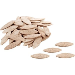 LUX Flachverbinder-Plättchen, 50 Stück, 55x19x4 mm, für schraubenlose Holzverbindungen.