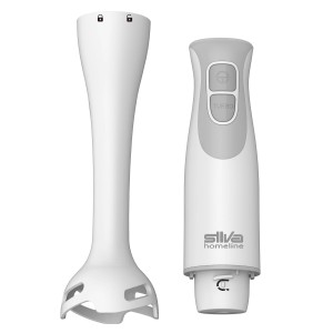 Weißer Silva Homeline Stabmixer SM 2304 mit abnehmbarem Pürierstab.
