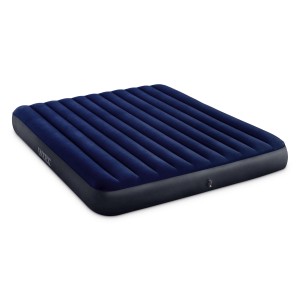 Intex Luftmatratze Classic Downy Blue King für Camping oder Gäste, blau, mit Fiber-Tech.