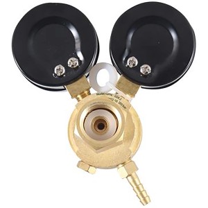 Güde Druckregler CO2/Argon GDR2 für Schweißgeräte, mit zwei Manometern.