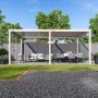 Weide Deluxe Plus Aluminium Terrassenüberdachung 4x6m in Ivory Sand mit verstellbaren Lamellen.