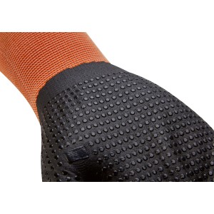 Detailaufnahme: LUX Allroundhandschuh Gr. 10, Handfläche mit Noppen für sicheren Griff.
