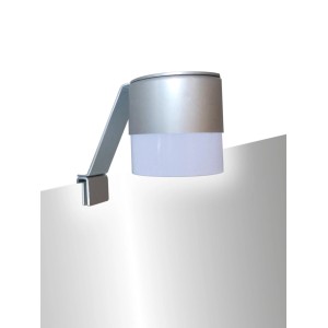 LED-Aufsatzleuchte Top Light, 16,5 cm, für Spiegelmontage, silberfarben.