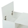 okwish Couchtisch mit LED Beleuchtung Schublade Stauraum Wohnzimmer 100x50x40cm Weiß_7