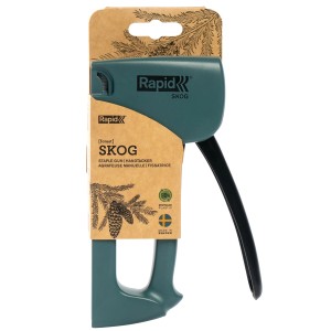 Rapid Handtacker R53 Skog, grüner Tacker aus 90% Recycling-Kunststoff im Karton.
