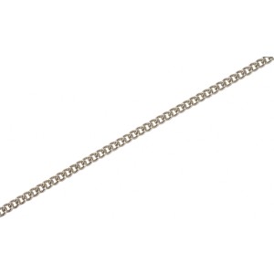 Vernickelte Panzerkette, 2,5 mm stark, als Meterware für Deko-Zwecke.