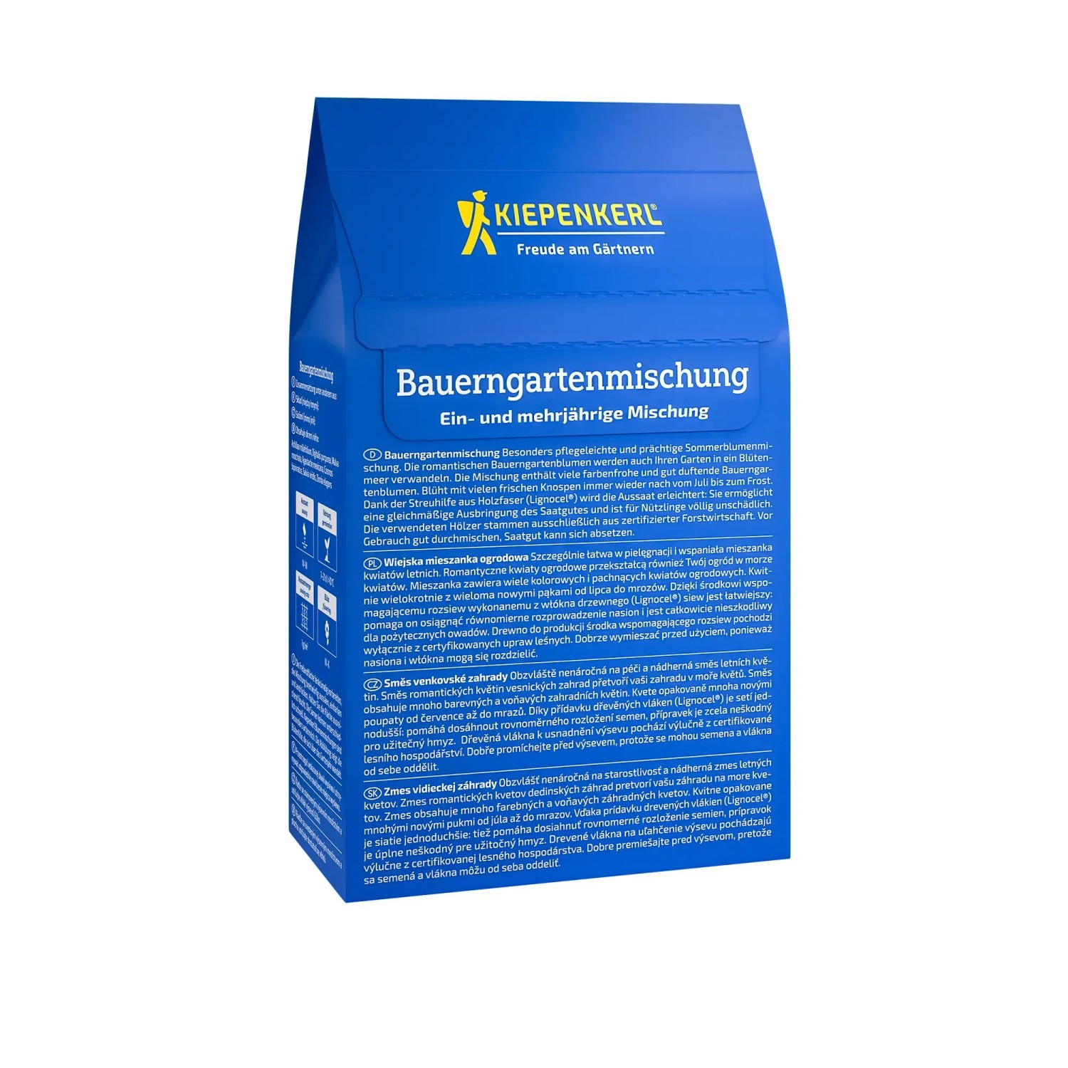 Kiepenkerl Bauerngarten Mischung Blumensamen im blauen Karton.