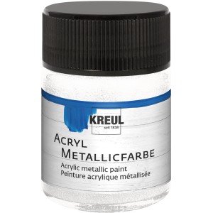 Kreul Acrylfarbe Metallic Perlmutt Weiß, 50ml Dose.