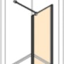 Hüppe Design Pure Seitenwand, 70x190 cm, Silber Matt, für Duschkabine