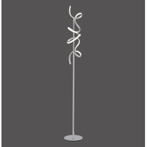 Moderne LED-Stehleuchte Curls von Just Light aus Stahl, 53 cm hoch.