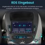 Junsun 7 Zoll Autoradio mit Touchscreen im PEUGEOT 107 Armaturenbrett, zeigt FM-Radio 87.50 MHz und RDS.