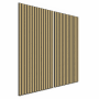 Denpanels Holzpaneel Walnuss geölt, braun/schwarz, 120cm, Akustikpaneel