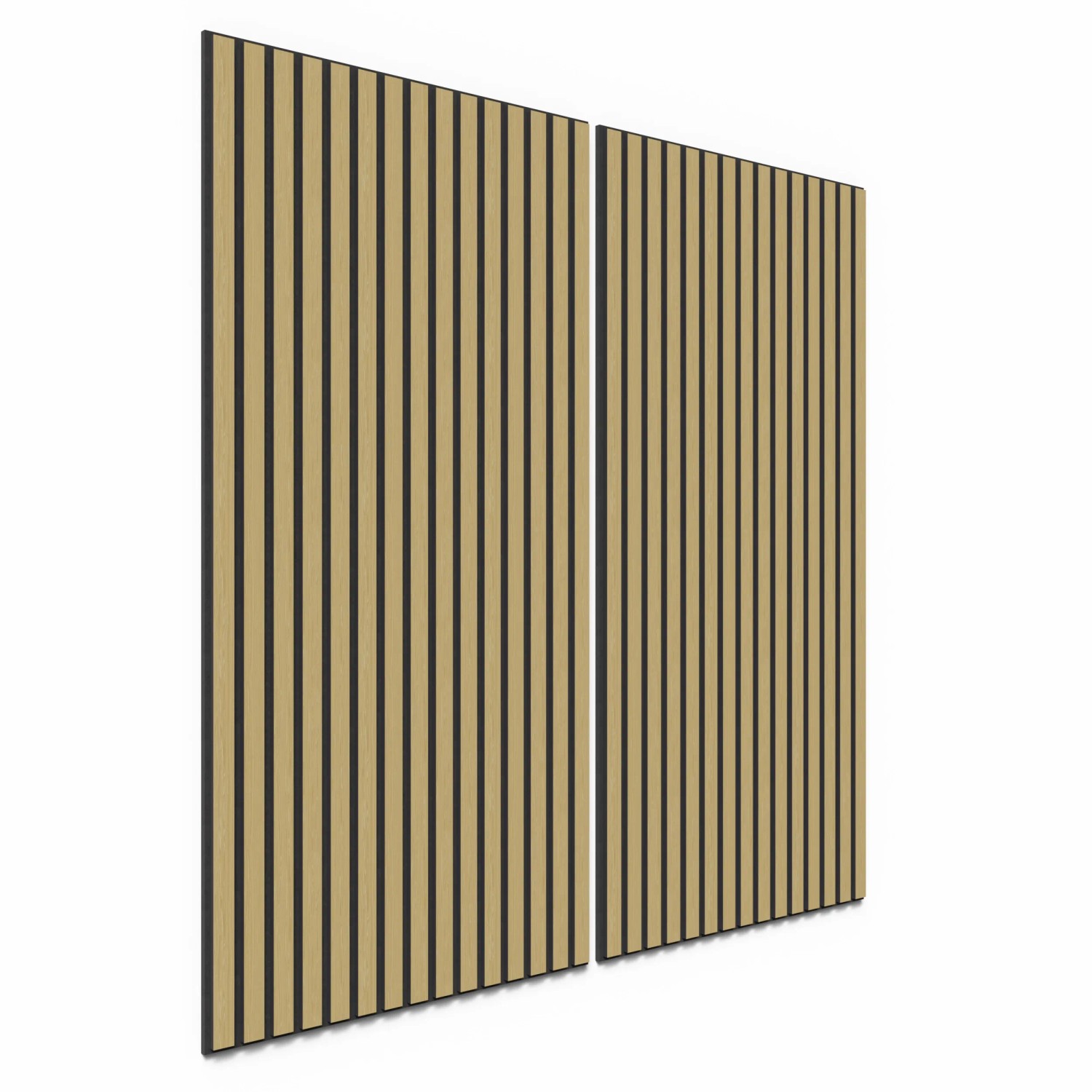 Denpanels Holzpaneel Walnuss geölt, braun/schwarz, 120cm, Akustikpaneel