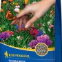 Kiepenkerl Blumen-Wiese 1kg: Packung mit blühender Wiese und Schmetterling auf Hand.