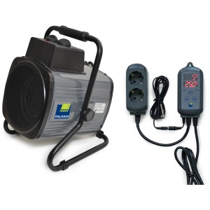 Palram Canopia Heizlüfter mit Thermostat für Gewächshaus, 2400W Leistung.