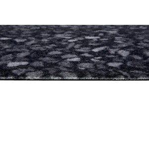 Schwarze Schöner Wohnen Fußmatte Orlando Terrazzo, 50x70 cm, mit Terrazzo-Muster.